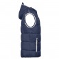 Fashionable padded vest with hood