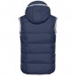 Fashionable padded vest with hood