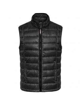 Casual down vest with stand-up collar