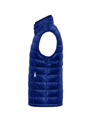 Casual down vest with stand-up collar