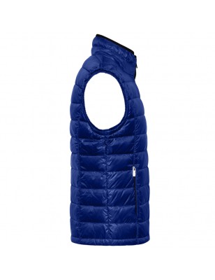 Casual down vest with stand-up collar