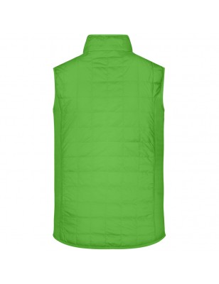 Lightly padded vest in casual material mix