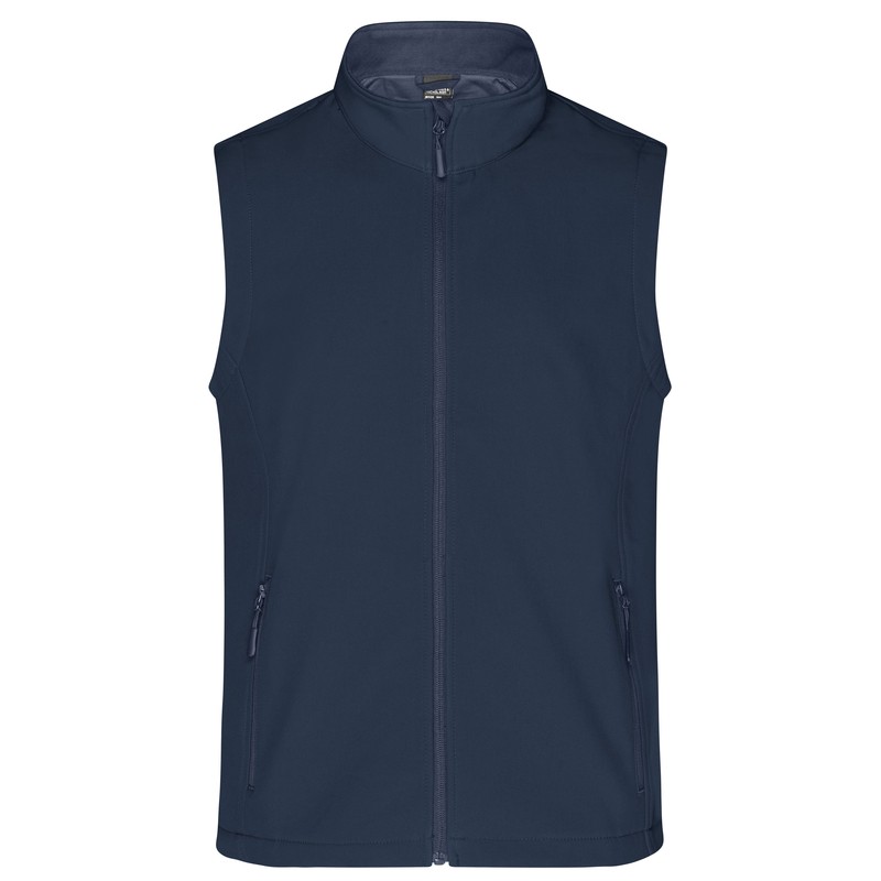 Softshell vest for promotion and leisure