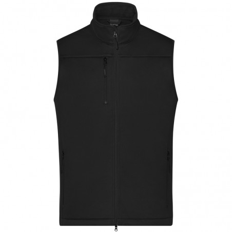 Classic softshell vest in sporty design made of recycled polyester