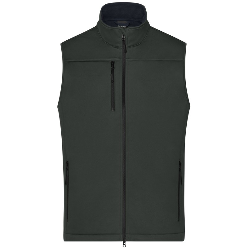 Classic softshell vest in sporty design made of recycled polyester