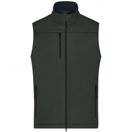 Classic softshell vest in sporty design made of recycled