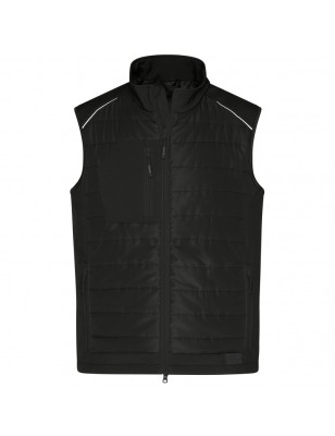 Softshell vest of attractive mixed materials