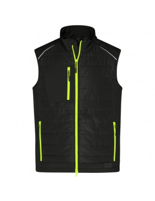 Softshell vest of attractive mixed materials