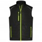 Softshell vest of attractive mixed materials