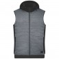 Padded knitted fleece vest in attractive material mix