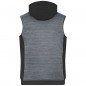 Padded knitted fleece vest in attractive material mix