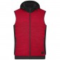 Padded knitted fleece vest in attractive material mix