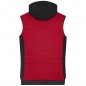 Padded knitted fleece vest in attractive material mix