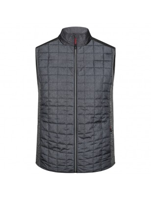 Vest in stylish material mix