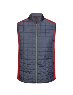 Vest in stylish material mix