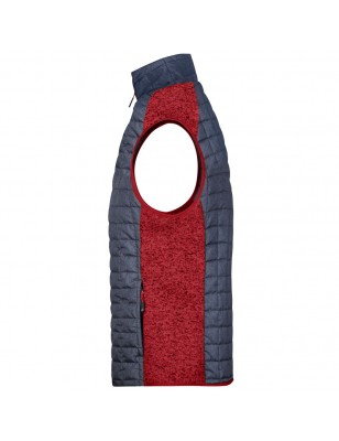 Vest in stylish material mix