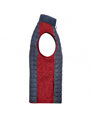 Vest in stylish material mix