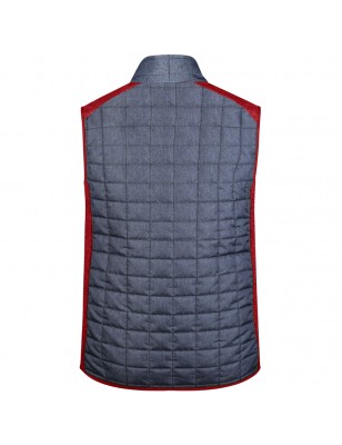 Vest in stylish material mix