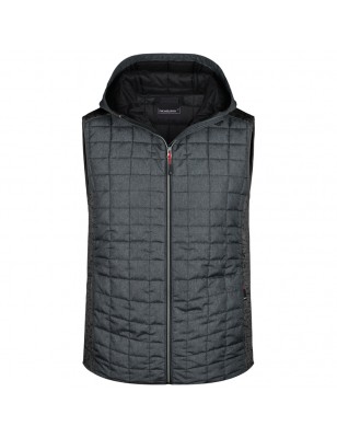 Vest in stylish material mix