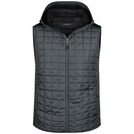 Vest in stylish material mix