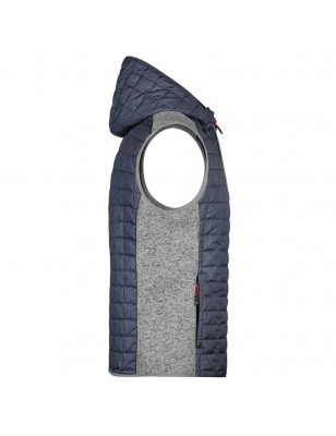 Vest in stylish material mix