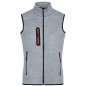 Knitted fleece vest with stand-up collar