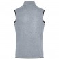 Knitted fleece vest with stand-up collar