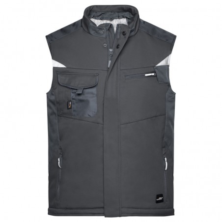 Professional softshell vest with warm inner lining
