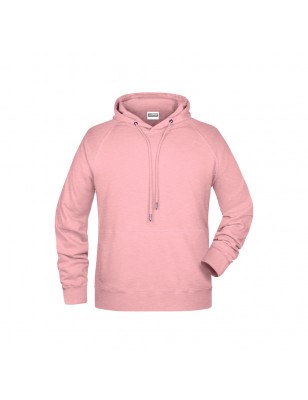 Hooded sweatshirt with raglan sleeves