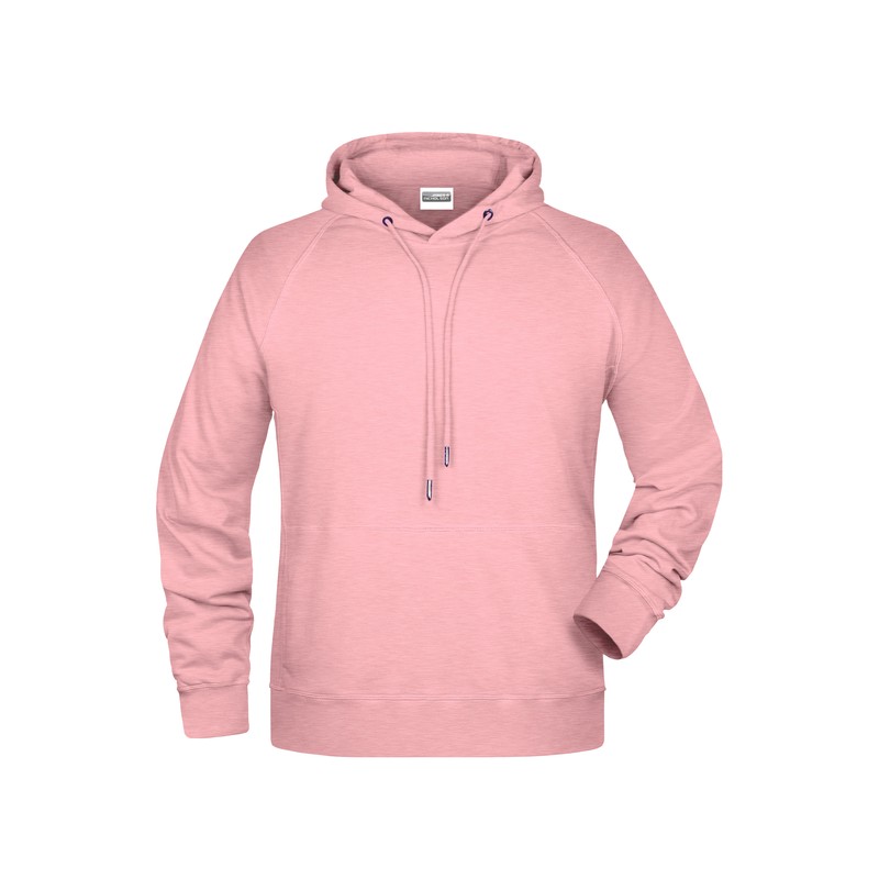 Hooded sweatshirt with raglan sleeves