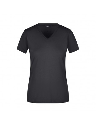 Waisted V-neck T-shirt