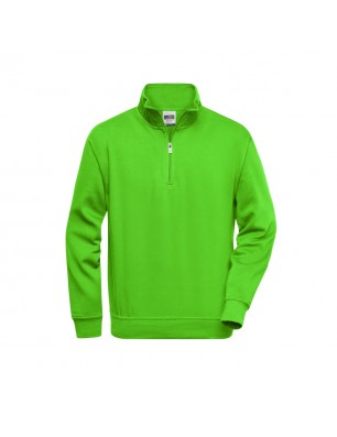 Sweatshirt with stand-up collar and zip