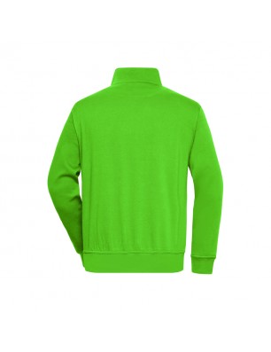 Sweatshirt with stand-up collar and zip