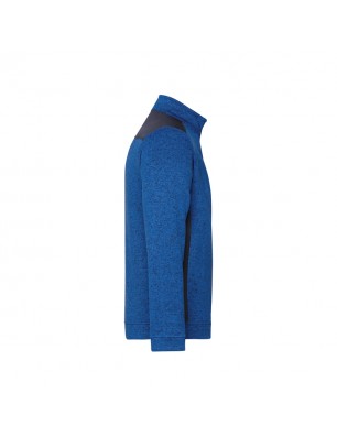 Easy-care knitted fleece troyer in material mix