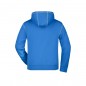 Hooded sweatshirt with fashionable contrasting seams