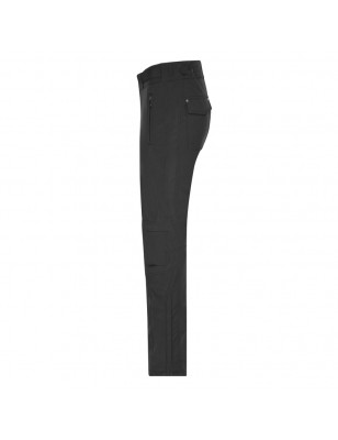 Elastic, padded softshell pants