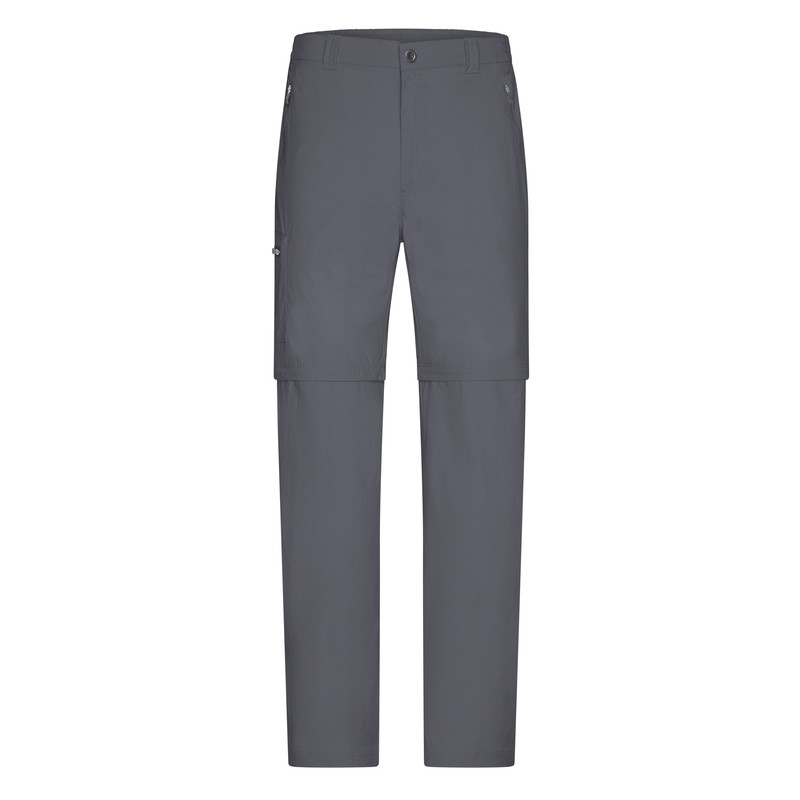 Stretch pants with removable zip-off lower legs