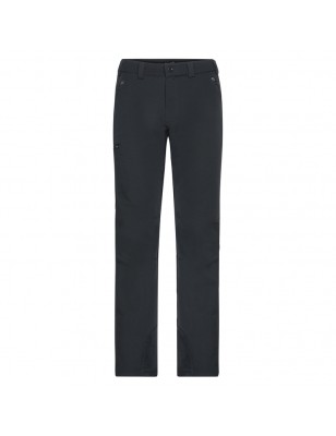 Elastic outdoor pants with slightly formed knee part