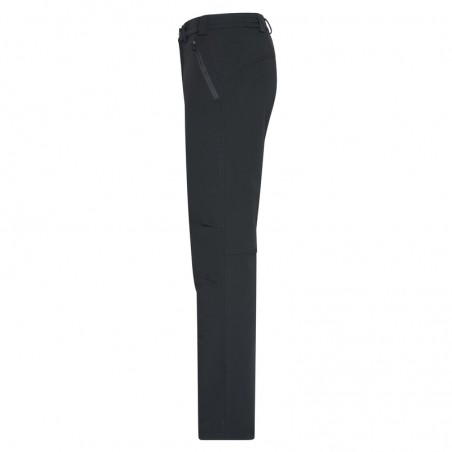 Elastic outdoor pants with slightly formed knee part