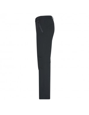 Elastic outdoor pants with slightly formed knee part