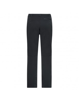 Elastic outdoor pants with slightly formed knee part