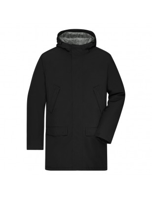 Classic, padded parka with attached hood