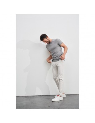 Men's T-shirt with trendy roll hem