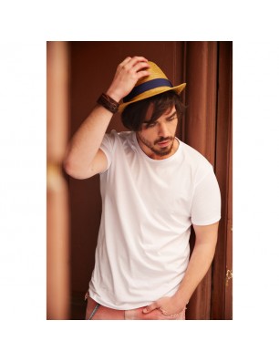 Men's T-shirt with trendy roll hem