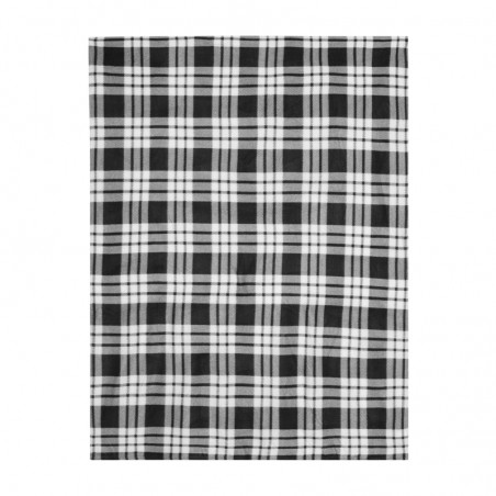 Fleece blanket in classic check design, printed on both sides