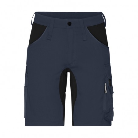 Specialized work shorts with slim profile, with elastic insets