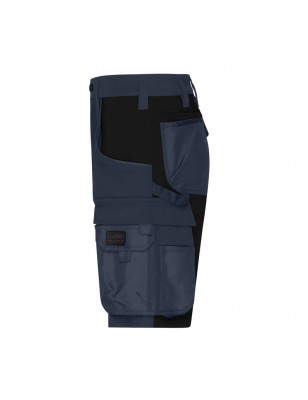 Specialized work shorts with slim profile, with elastic insets