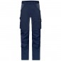 Specialized work pants in slim profile with elastic insets and functional details