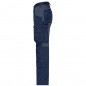 Specialized work pants in slim profile with elastic insets and functional details