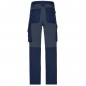 Specialized work pants in slim profile with elastic insets and functional details